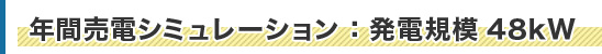 年間売電シミュレーション：発電規模48kW