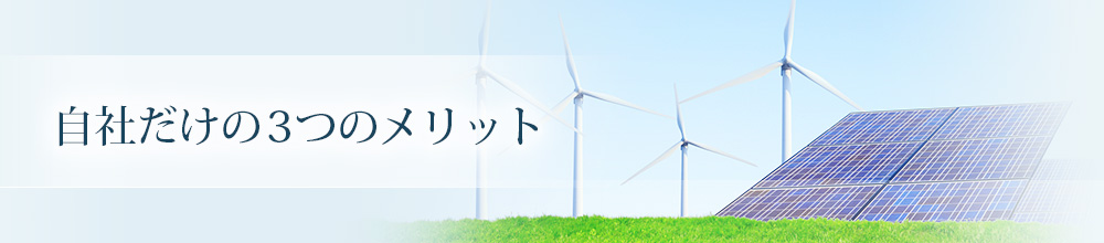 自社だけの３つのメリット